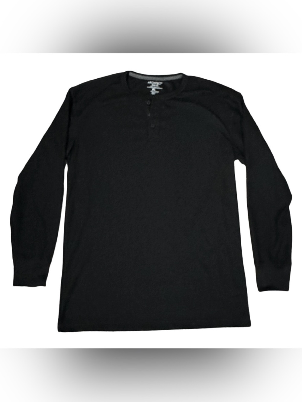 Architect Black Long-Sleeve Henley Shirt